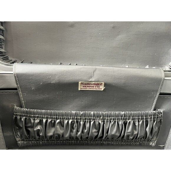 Vintage SAMSONITE Silhouette Vanity Beauty Train Case Dark GRAY 1960's - Picture 5 of 13